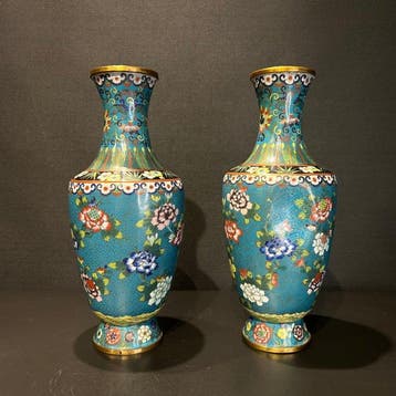 Vase - cloisonne, Émail - Chine - Dynastie Qing (1644–1911)
