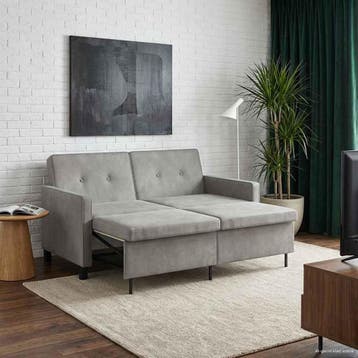 vidaXL Slaapbank / zetel Lichtgroen Stof, Huis en Inrichting, Zetels | Zetels, Verzenden, Nieuw
