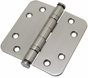 Kogellagerscharnier 8989 mm ronde hoek RVS gepolijst, Doe-het-zelf en Bouw, Ophalen of Verzenden, Nieuw