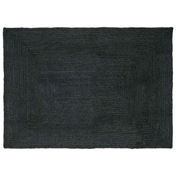 vidaXL Gebied Tapijt Donkergrijs 240 x 340 cm Jute, Huis en Inrichting, Stoffering | Tapijten en Vloerkleden, Verzenden, Nieuw