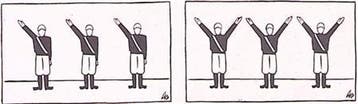 Vrij Nederland - De groet der fascistische Italianen, Verzamelen, Militaria | Tweede Wereldoorlog, Verzenden, Foto of Poster
