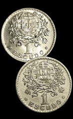 Portugal. Republic. 1 Escudo -1930/1951 (2 moedas) (Sans