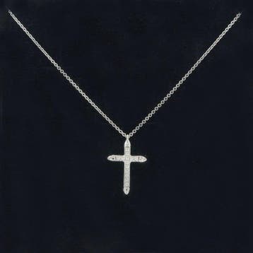 Crivelli - Halsketting - 18 karaat Witgoud - 0.09ct. tw. -, Bijoux, Sacs & Beauté, Colliers