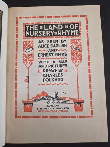 Daglish; Rhys; Charles Folkard - The Land of Nursery Rhyme -, Antiek en Kunst