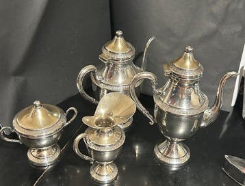 giuseppe catania - Koffie- en theeservies (4) - .800 zilver, Antiek en Kunst
