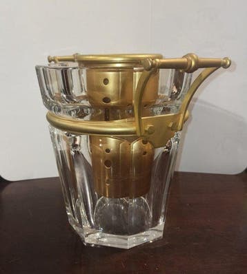 Baccarat - Seau - Laiton doré, Antiek en Kunst