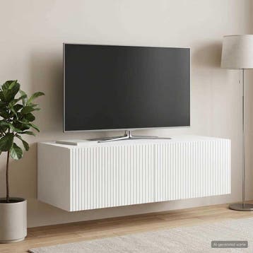 vidaXL Wandmontage TV-kast 98 x 41 x 30 cm Hoogglans Wit, Verzenden, Nieuw