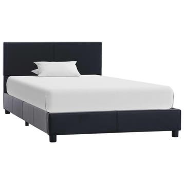 Bedframe 90x200cm zwart - Perfect tiener- of logeerbed vo..., Overige materialen, Gebruikt, 90 cm, Eenpersoons