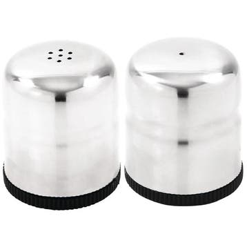 Peper-/Zoutstrooiers | RVS | 0.05L | 2 Stuks | Ø40x50(h)mm, Verzenden, Nieuw in verpakking