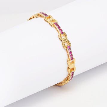 Zonder minimumprijs - Armband 18-karaats goudlaag, Zilver, Nieuw
