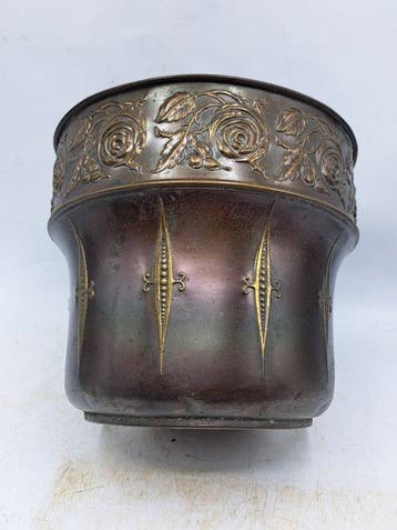 Jardinière - Laiton - pot de fleurs