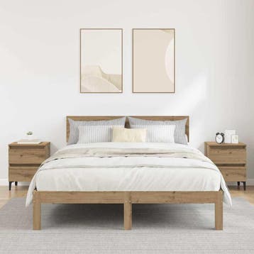 vidaXL Nachtkastje 2 pcs artisanaal eikenkleurig 40 x 35 x, Verzenden