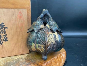 Brander - Metaal - Aubergine wierookbrander