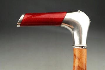 Canne de marche - Argent 875 (84 Zolotniki), Antiquités & Art