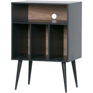 WOOOD kastje James zwart grenenhout 83x60x44 cm, Verzenden, Nieuw