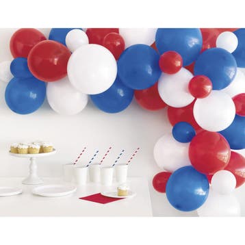 Rood Wit Blauwe Ballonnenboog 40 delig, Verzenden, Nieuw