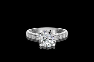 Ring - 14 karaat Witgoud - 2.65ct. tw. Diamant (Lab-grown) -, Handtassen en Accessoires, Ringen, Nieuw