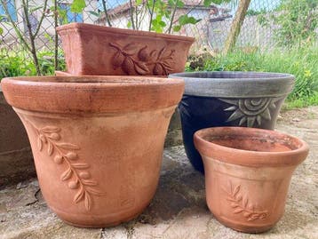 Terre d’Abruzzo - Abruzzo Vasi - Pot de fleurs (4) - Terre, Antiquités & Art, Curiosités & Brocante