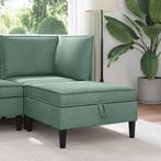 vidaXL Sofa Kruk met Opbergruimte Zeegroen Fluweel, Verzenden, Nieuw