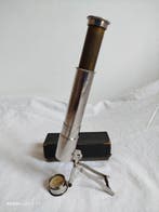 Zakmicroscoop met etui - 1910-1920 - Frankrijk - Manufacture, Verzamelen