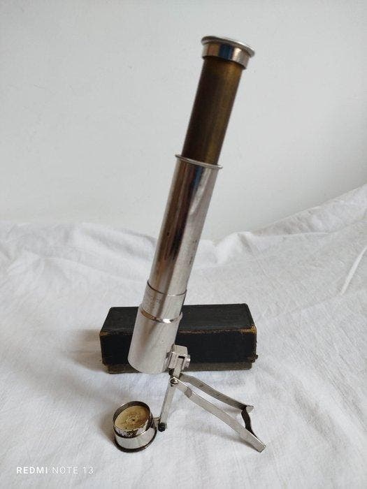 Zakmicroscoop met etui - 1910-1920 - Frankrijk - Manufacture, Collections, Appareils photo & Matériel cinématographique