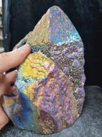 Cristal de quartz aura en titane très grand Groupe de