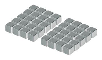 Set van 216 sterke magneetjes (zilver, kubus: 5x5x5 mm), Verzenden, Nieuw