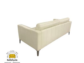 3-zitsbank IKEA wit in leder/kunstleder – tweedehands, Maison & Meubles, Verzenden