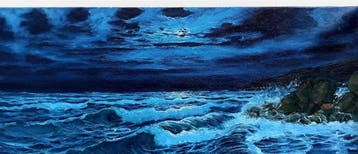 Massimo Orsucci (1946-2025) - Mareggiata al chiaro di luna, Antiek en Kunst