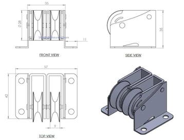Rvs Duo Katrol 28mm, Tuin en Terras, Verzenden, Nieuw