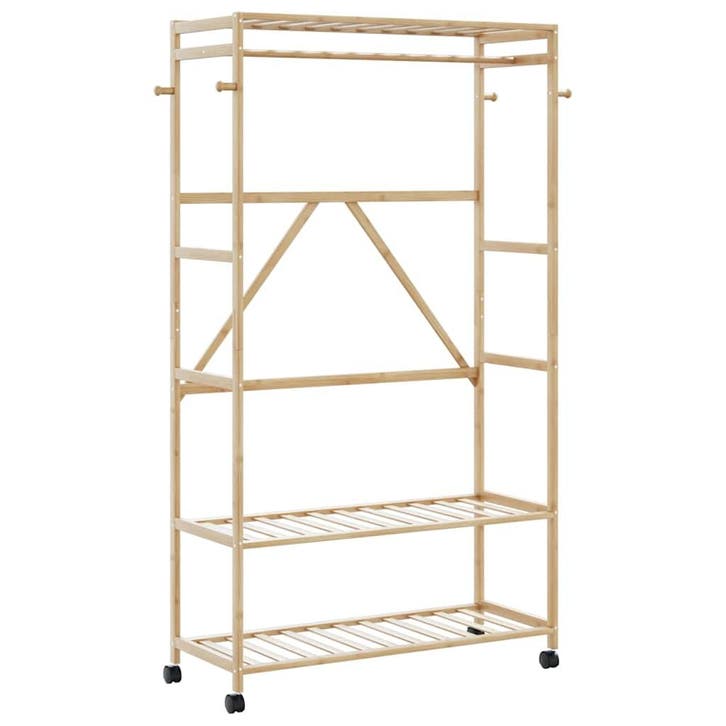 vidaXL Kledingrek met schappen en wielen 110x40x180 cm, Maison & Meubles, Armoires | Penderies & Garde-robes, Envoi