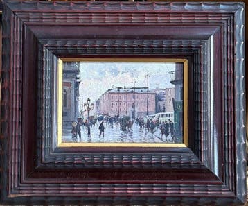 Attilio Pratella (1856-1949) - Piazza Municipio (Napoli)