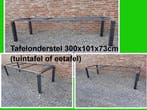 Nieuw stalen tafelonderstel 3 m lang - eettafel - tuintafel, Tuin en Terras, Ophalen, Nieuw, Rechthoekig, Metaal