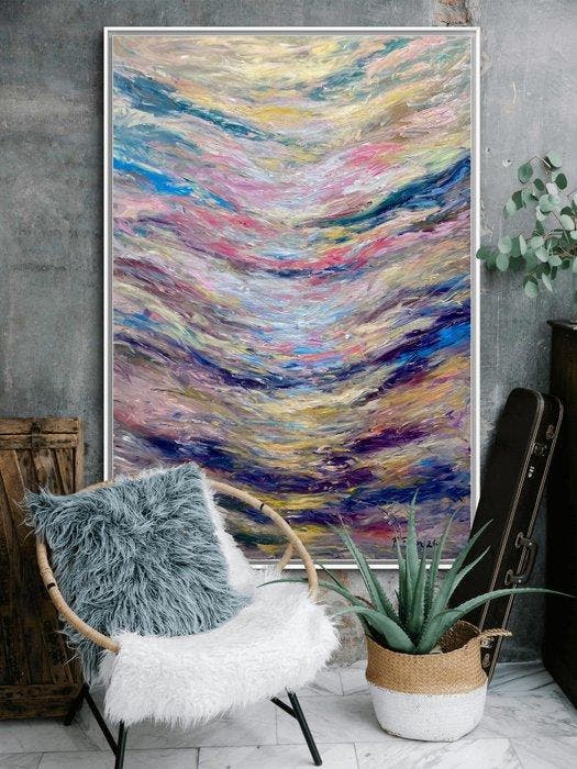 B.Boan - “Utopia III” - XXL, Antiquités & Art, Art | Peinture | Moderne