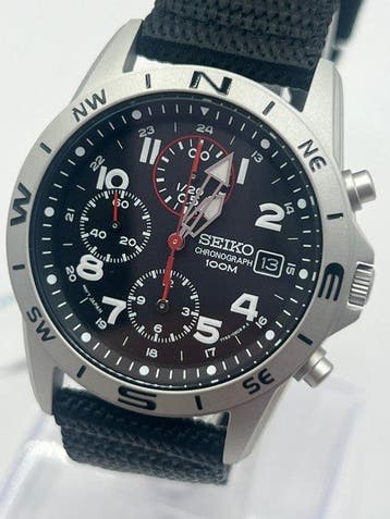 Seiko - Chronograph - Zonder minimumprijs - SND399 - Heren -