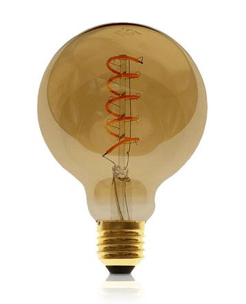 Led filament lamp E27 Globe 100 Dimbaar 4W Amber, Huis en Inrichting, Verzenden, Nieuw, E27 (groot)