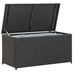 vidaXL Tuinbox 100x50x50 cm poly rattan zwart, Verzenden, Nieuw