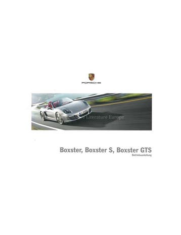 2015 PORSCHE BOXSTER S & GTS INSTRUCTIEBOEKJE DUITS, Ophalen of Verzenden