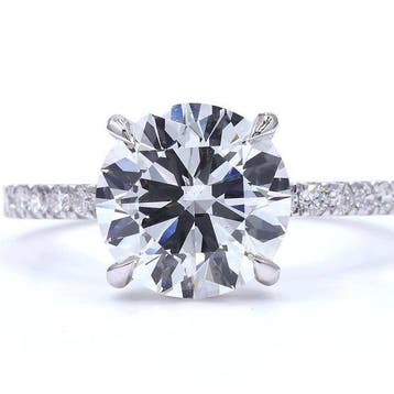 Zonder minimumprijs - Ring - 18 karaat Witgoud - 3.32ct. tw.