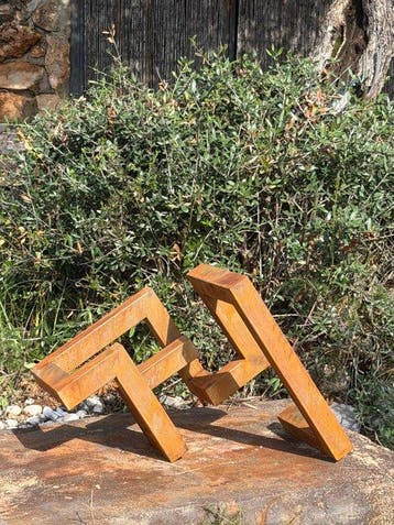 Ana Lucia B.M - Sculpture Corten - XL - No Reserve
