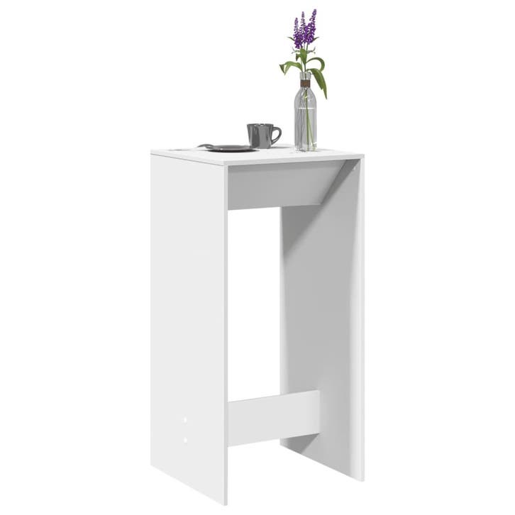 vidaXL Bartafel 51x50x103,5 cm bewerkt hout wit, Huis en Inrichting, Tafels | Eettafels, Nieuw, Verzenden