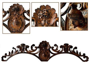 Decoratief ornament - Antieke Cimasa/Decoratie met een in