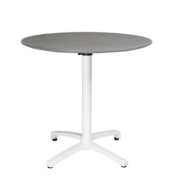 Inklapbare Tafel | Kunststof/Staal | Donkergrijs Blad | Wit, Verzenden, Nieuw in verpakking
