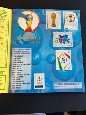 2002 Panini World Cup - 1 Compleet album - Near Mint (NM)