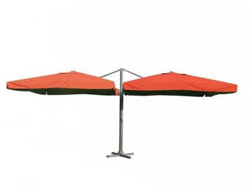 Veiling - Dubbel hangende parasol Oranje (2 * 300x400cm)