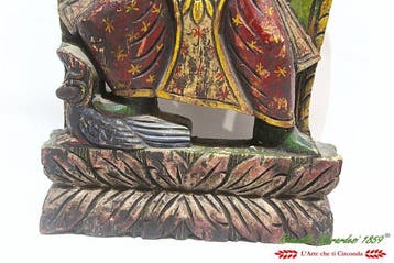 Pannello in legno divinità Vishnu - Paneel - Hout