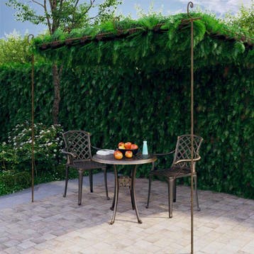 vidaXL Tuinpergola 4x3x2,5 m ijzer antiekbruin, Verzenden, Nieuw