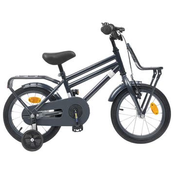 vidaXL Kinderfiets 14 Inch voor 3-5 jaar oud Donkergrijs, Verzenden, Nieuw