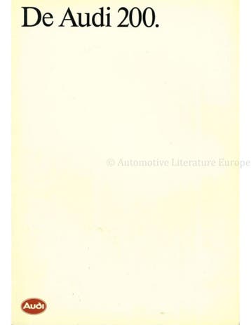 1988 AUDI 200 BROCHURE NEDERLANDS, Boeken, Auto's | Folders en Tijdschriften, Ophalen of Verzenden, Nieuw