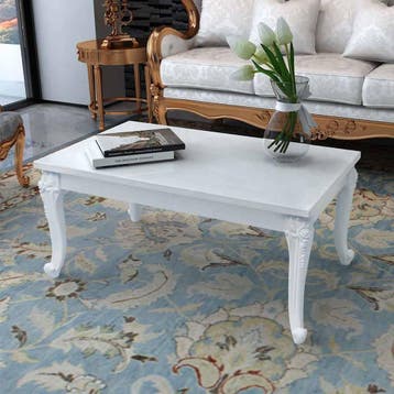 vidaXL Salontafel 100 x 60 x 42 cm hoogglans wit, Huis en Inrichting, Verzenden, Nieuw
